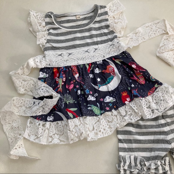 Boutique Mermaid 🧜♀️ cute lace shorts set - Picture 3 of 7